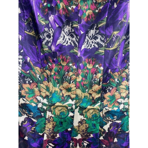 Dressbarn Dress 4 Fit & Flare Floral Print Cocktail Fancy Party Art to Wear - Picture 6 of 9